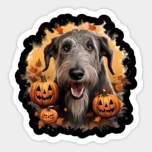 Irish Wolfhound Halloween Sticker